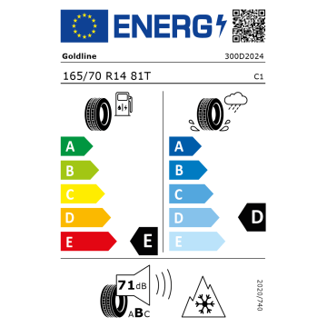165/70R14 81T TL GOLDLINE GLW +